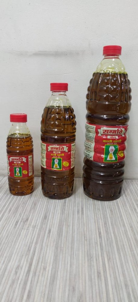Sanmati Gold Kachchi Ghani Nature Fresh Mustard Oil, Packaging Type: Plastic Bottle