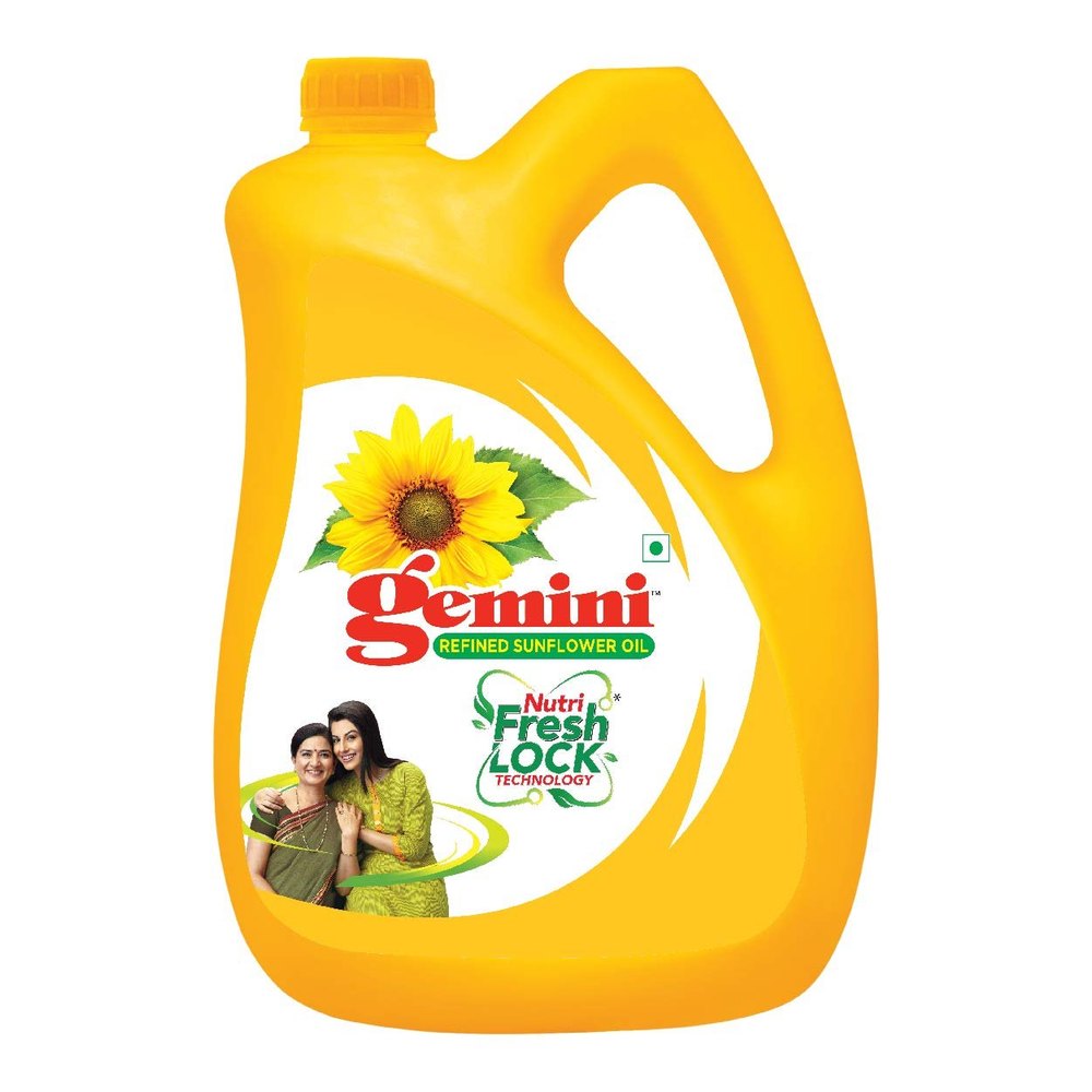 Vitamin A Gemini Refined Sunflower Oil, Packaging Type: Plastic Can, Packaging Size: 5 litre