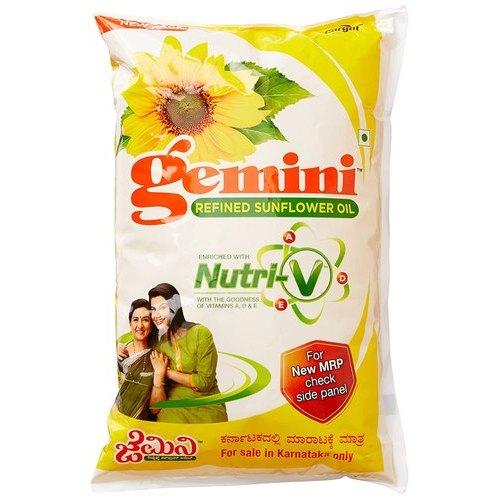 Liquid Vitamin A, D and E Gemini Sunflower Refined Oil, Packaging Type: Pouched, Packaging Size: 1 litre