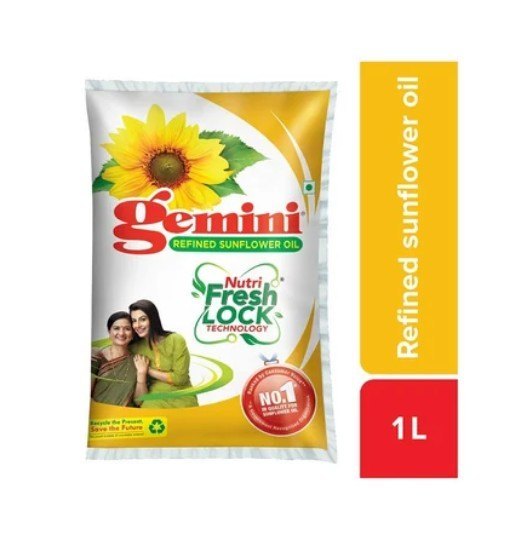 Gemini Refined Sunflower Oil, Packaging Type: Pouch, Packaging Size: 12L