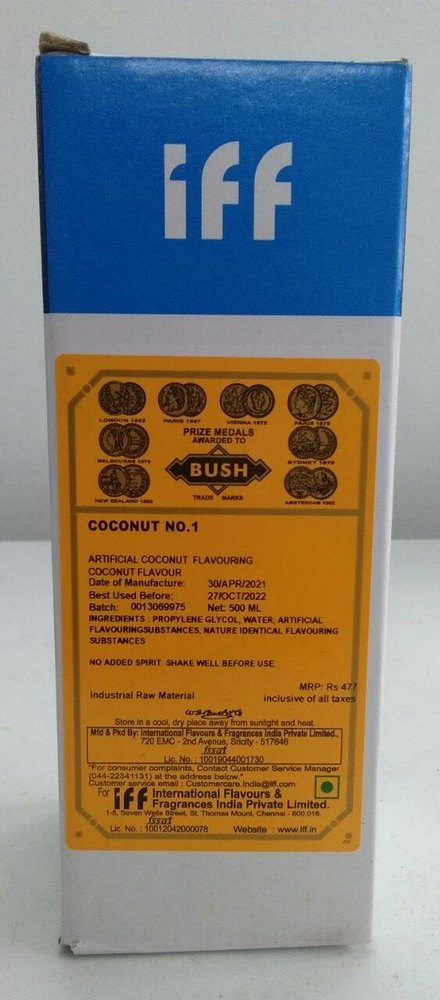 IFF Coconut Artificial Flavouring Agent, Liquid, Packaging Size: 500 ML