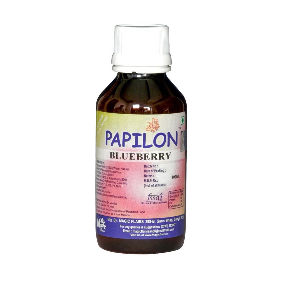Papilon Offers Concentrated Blueberry Flavour. 100Ml, For Food Flavor, Liquid