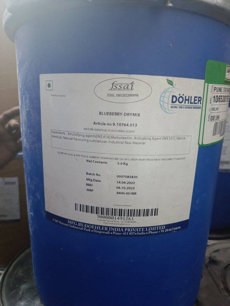 Dohler Blueberry Flavour Powder, For Food Flavor, Packaging Size: 5 Kg