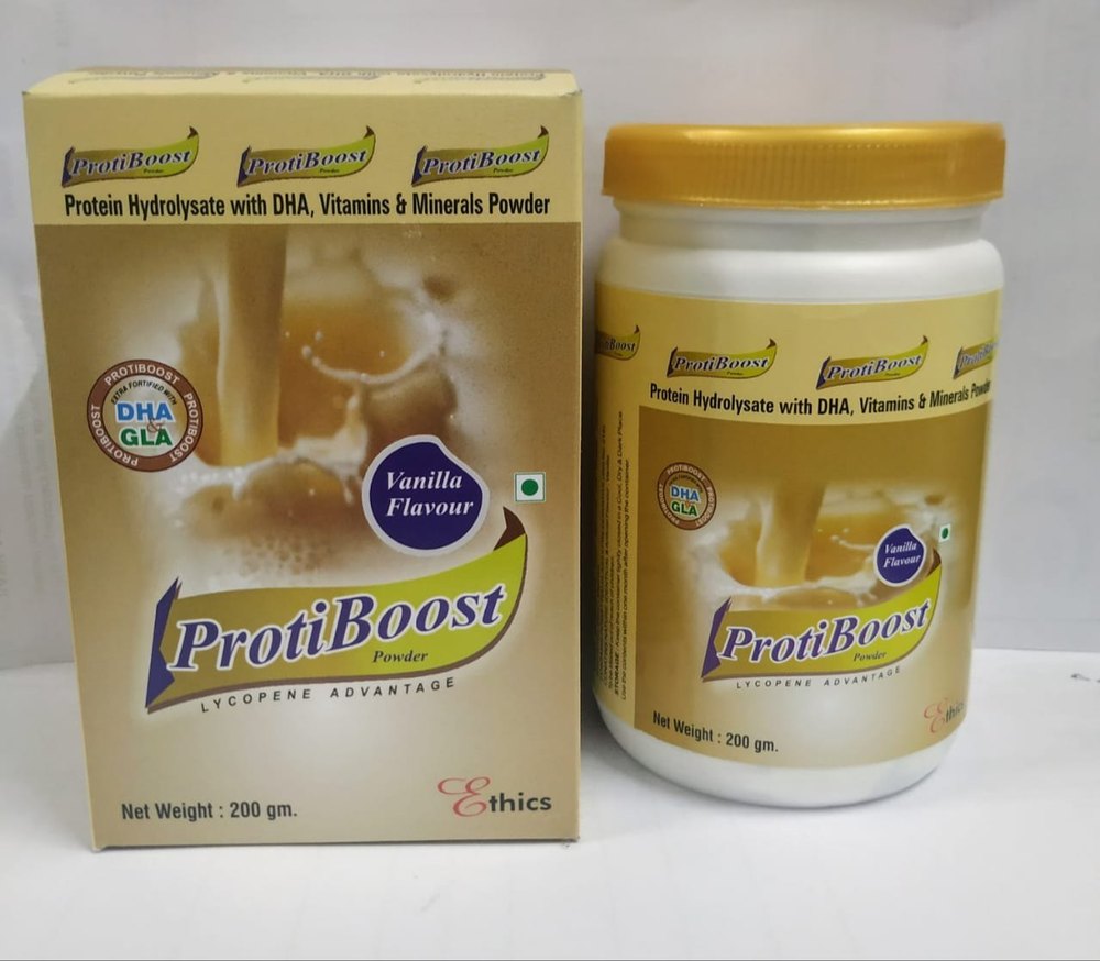 Protein Powder With DHA GLA (Vanilla Flavour) (Protiboost), Packaging Type: Plastic Jar, Packaging Size: 200gm
