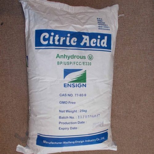 Citric Acid Anhydrous, Pack Size: 25 Kg