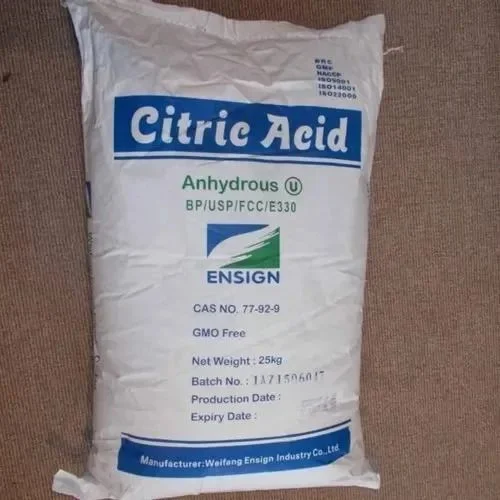 Anhydrous Citric Acid, Grade Standard: Food Grade, Packaging Size: 25 Kg