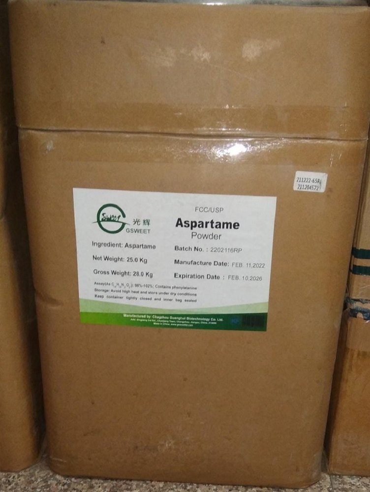 Aspartame Sweetener, Packaging Type: Cartoon, Packaging Size: 25