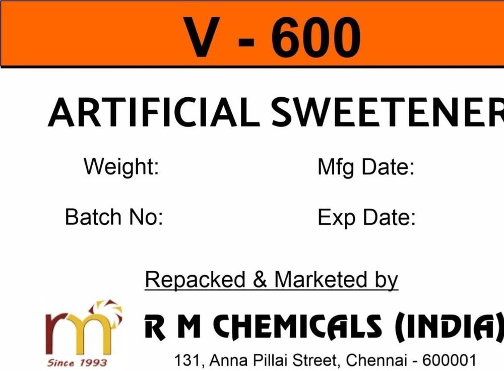 V 600 Sucralose Sweetener, Powder, Packaging Size: 1kg