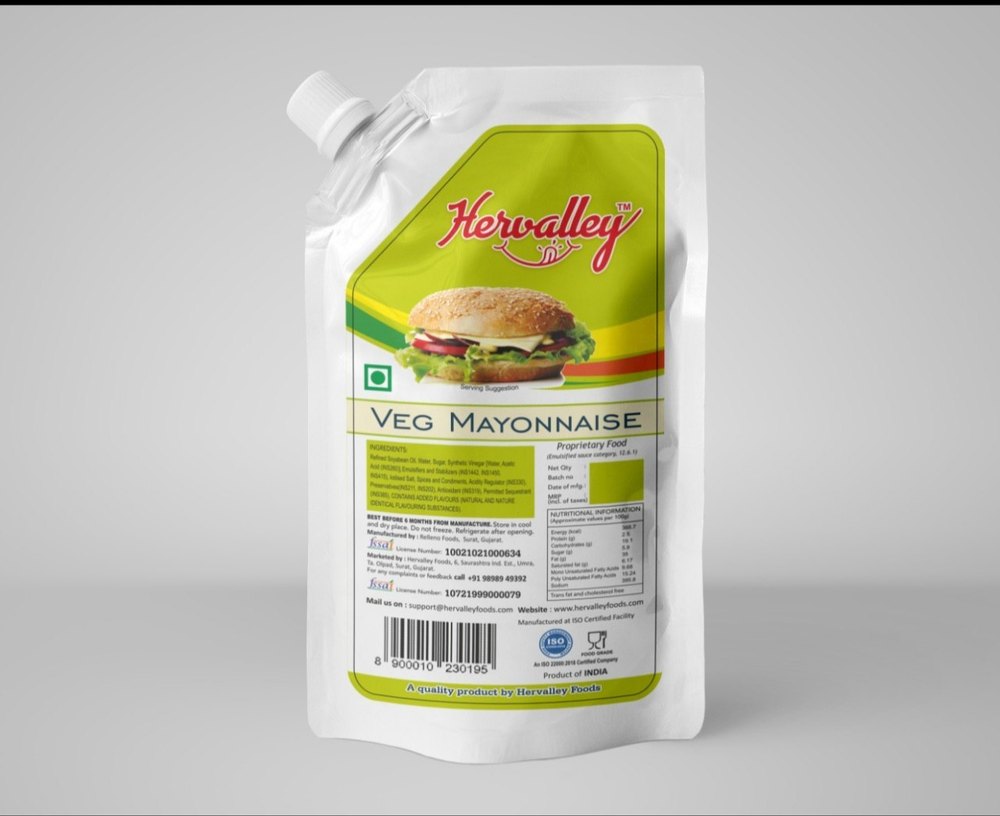 White Hervalley Veg Mayonnaise, For Sandwich, Packaging Type: 200gm