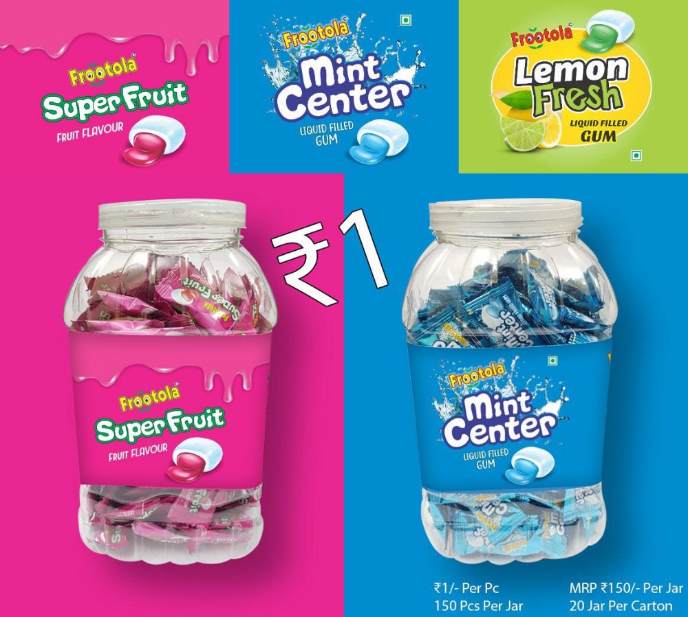 Strawberry Green Centre Filled Bubble Gum, Packaging Type: Plastic Jar