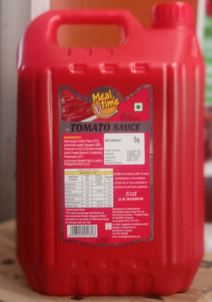 Meal Time Tomotto Sauce 5kg, Packaging Type: Can, Size: 55 kg