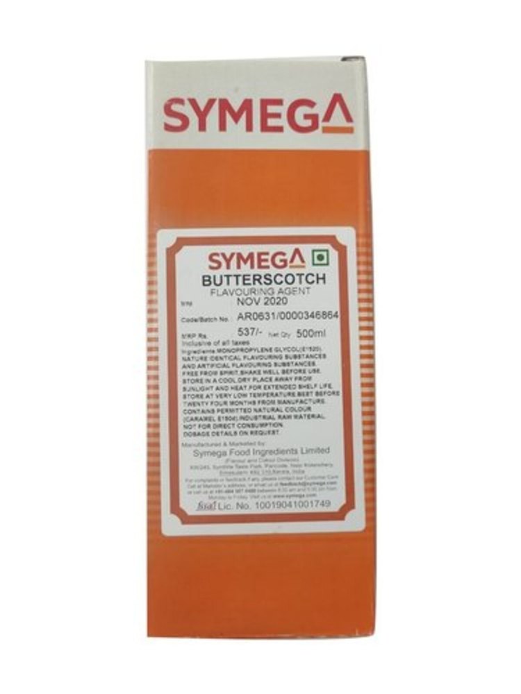 Liquid Symega Butterscotch Flavouring Agent, Packaging Type: Packet, Packaging Size: 500ml