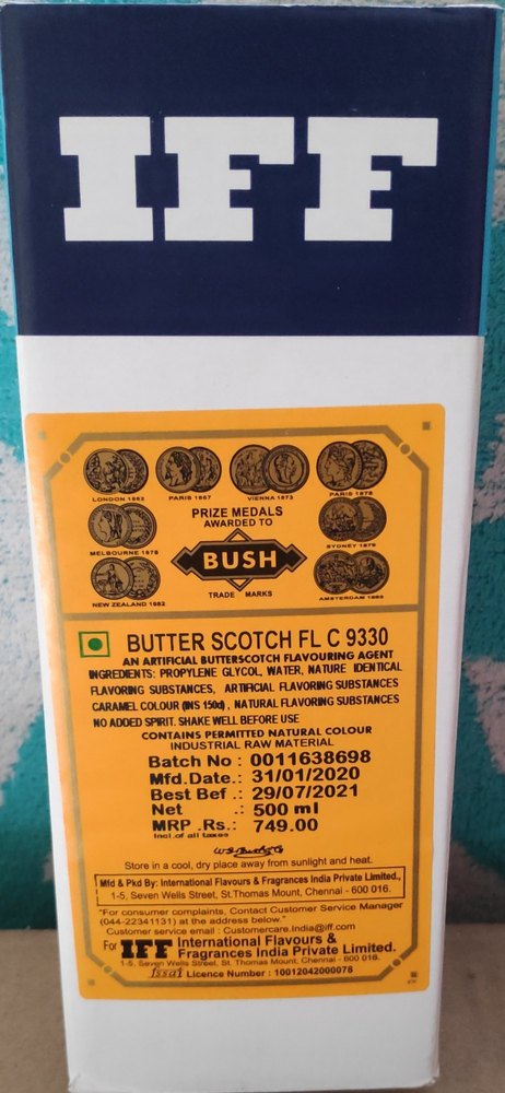 IFF Butter Scotch Flavour, Liquid, Packaging Size: 500 ml