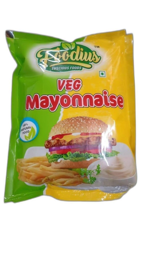 Foodius White Veg Mayonnaise, Packaging Size: 1 kg, Packaging Type: Packet