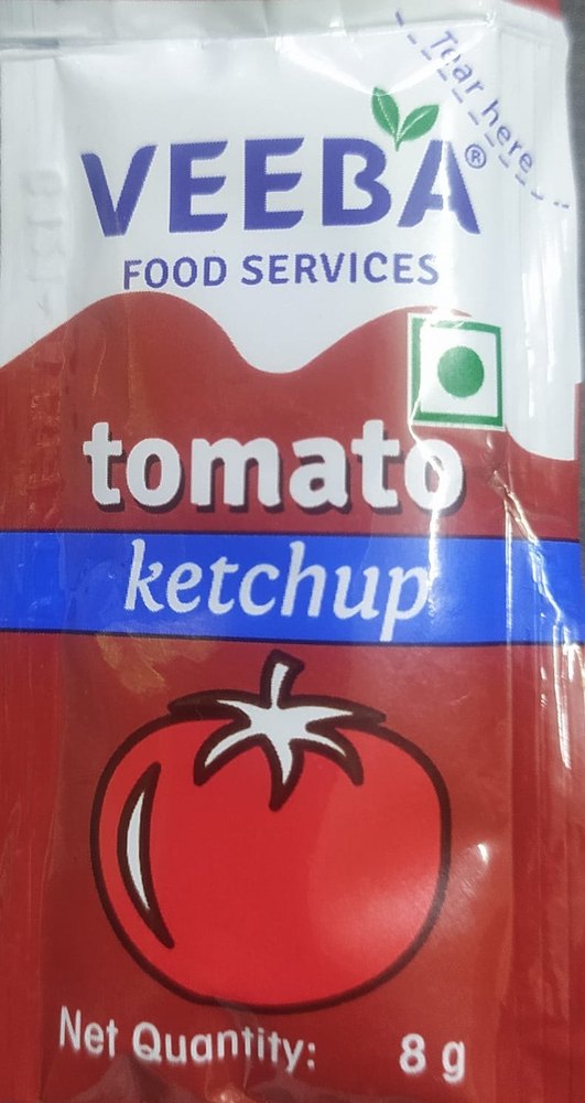 Plain Veeba Tomato Ketchup Pouch, Packaging Type: Packet