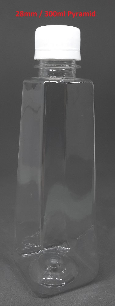 PET Plastic Radhe 300ml Pyramid Bottle, Model Name/Number: 28PY300