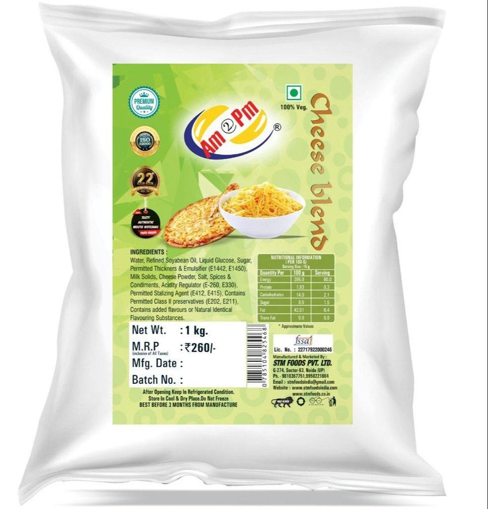 Cheese Blend for Pizza, Packaging Type: Evoh Pouch