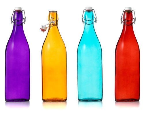 Coloured Glass Water Bottle, Capacity: 500 Ml To 1 Liter, Packaging Type: Box