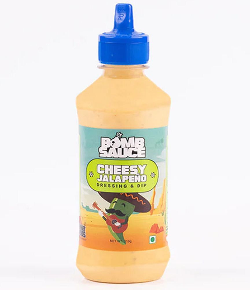 Bomb Foods Cheesy Jalapeno Dipping Sauce, For Dressing, Packaging Size: 310g