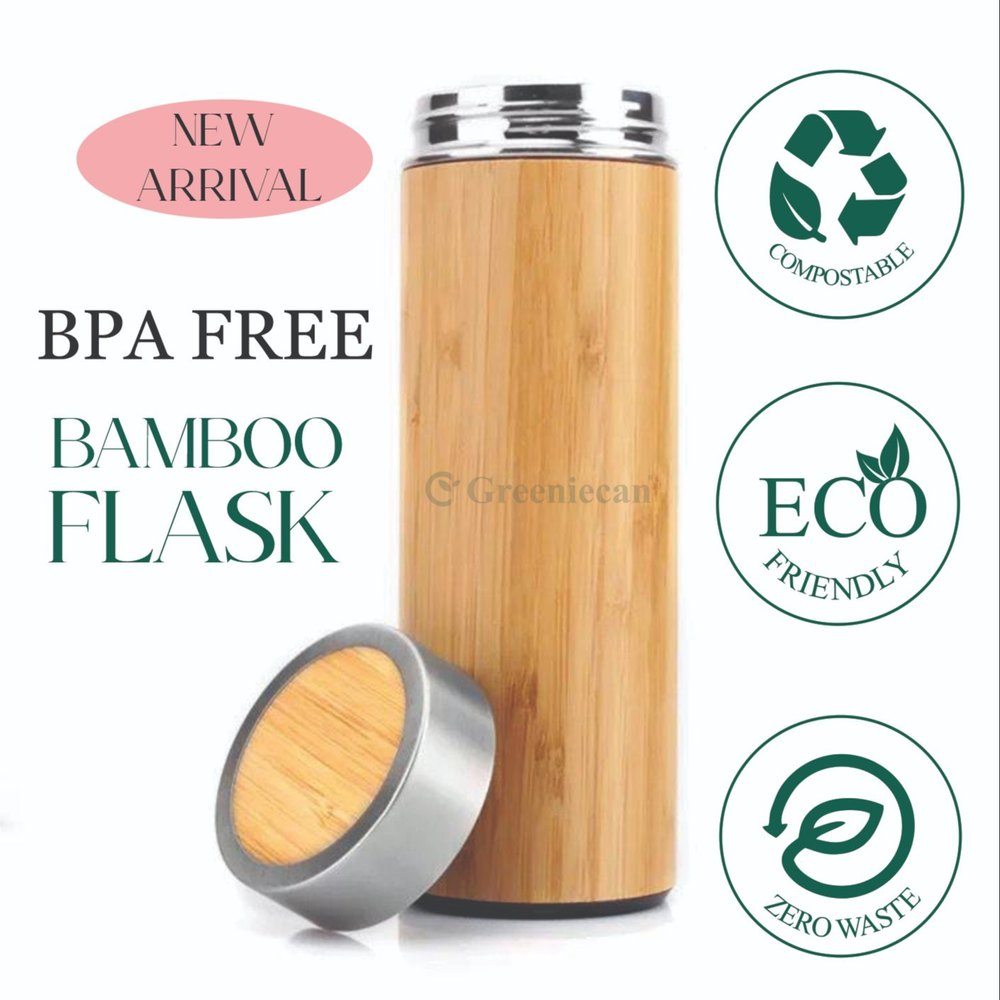 Greeniecan Bamboo Water Bottle 450ml