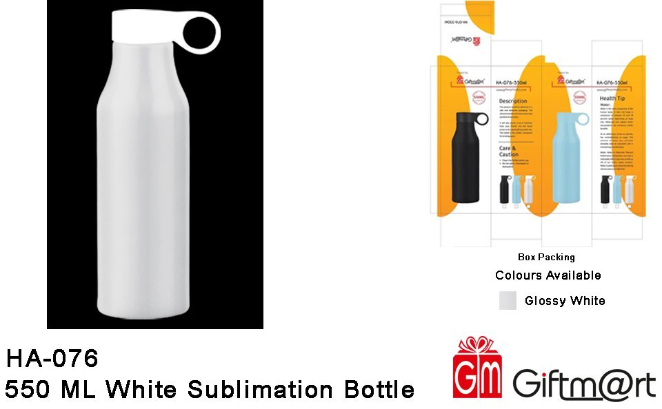 White Subkimation Water Bottle