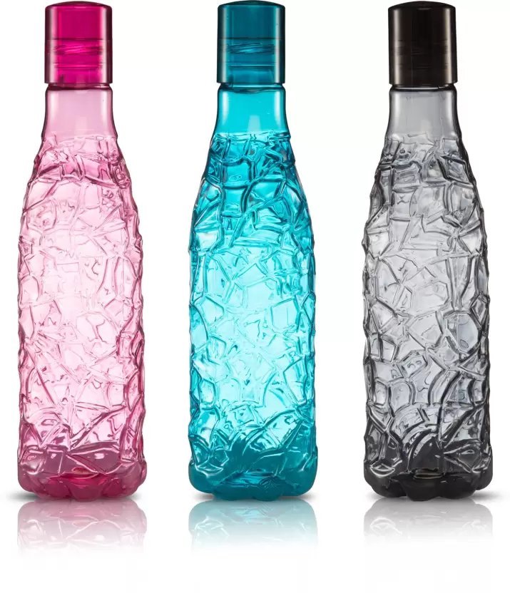 Omortex Screw Cap Designer Plastic Water Bottle, Capacity: 1 Litre