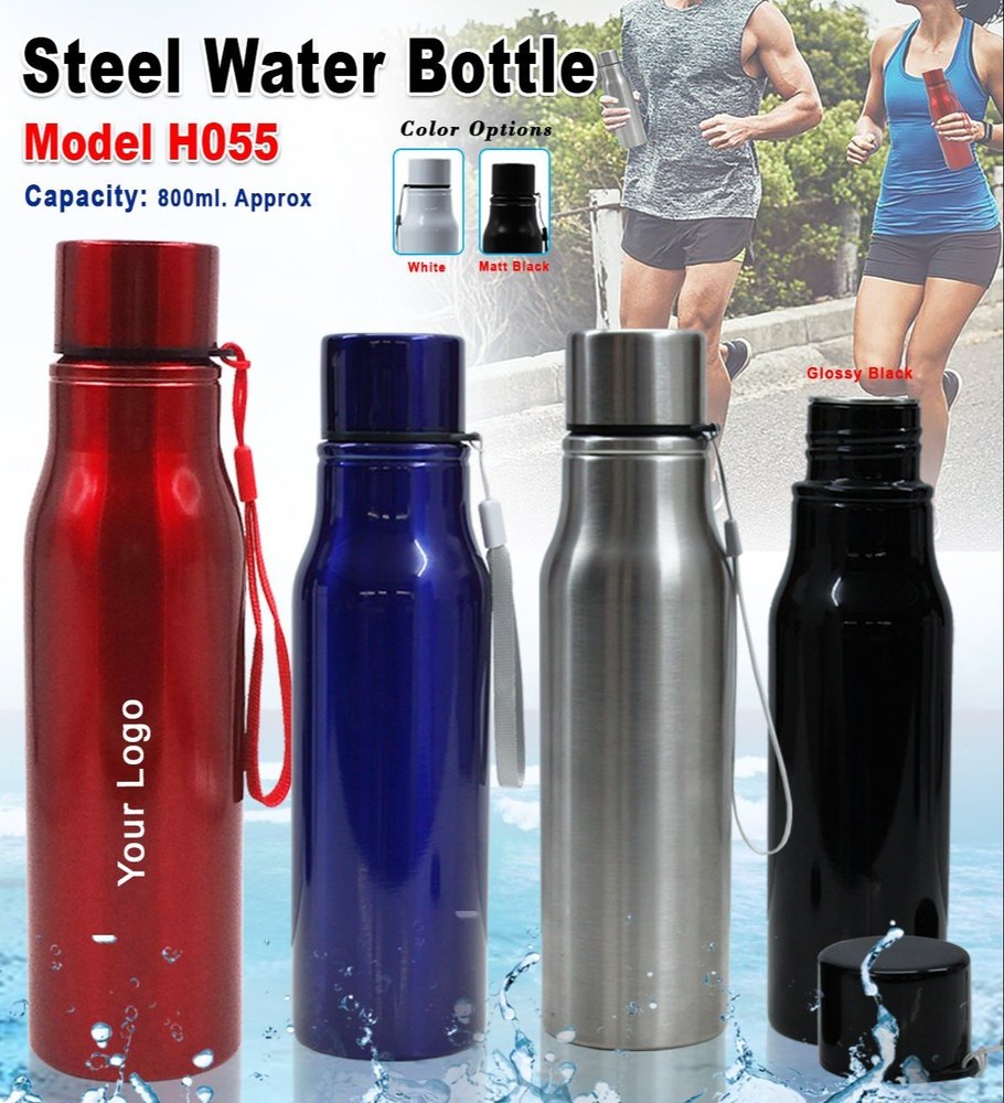 Screw 055 Steel Water Bottle, For Office Use, Gyming