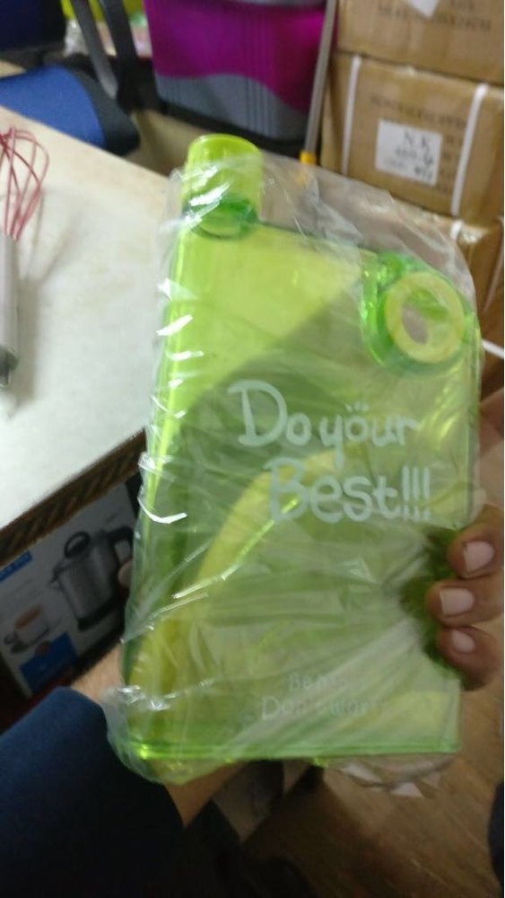 Plain Green Notebook Bottle, Capacity: 380 Ml