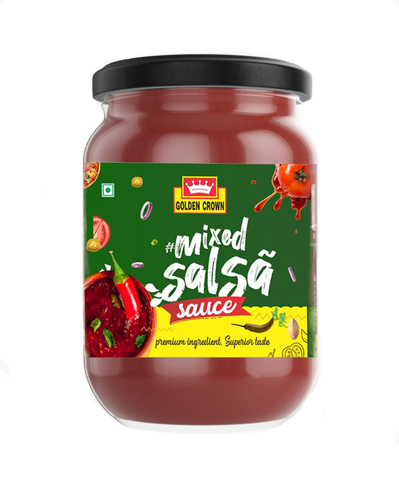 Golden Crown Saucy Salsa Sauce, Packaging Type: Glass Jar, Packaging Size: 400 Gm