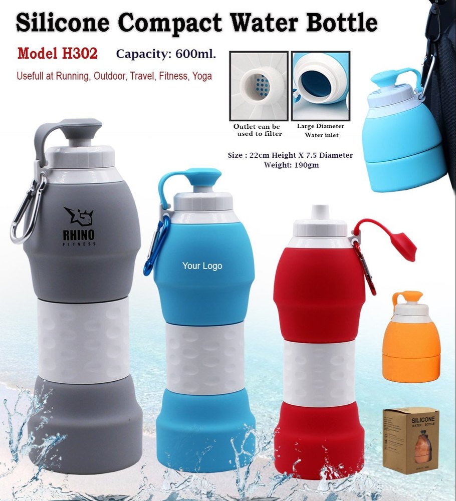 H 302 Silicone Compact Water Bottle