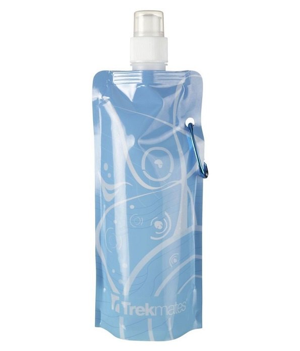 Polypropylene Trekmates Foldable 480ml Water Bottle Blue