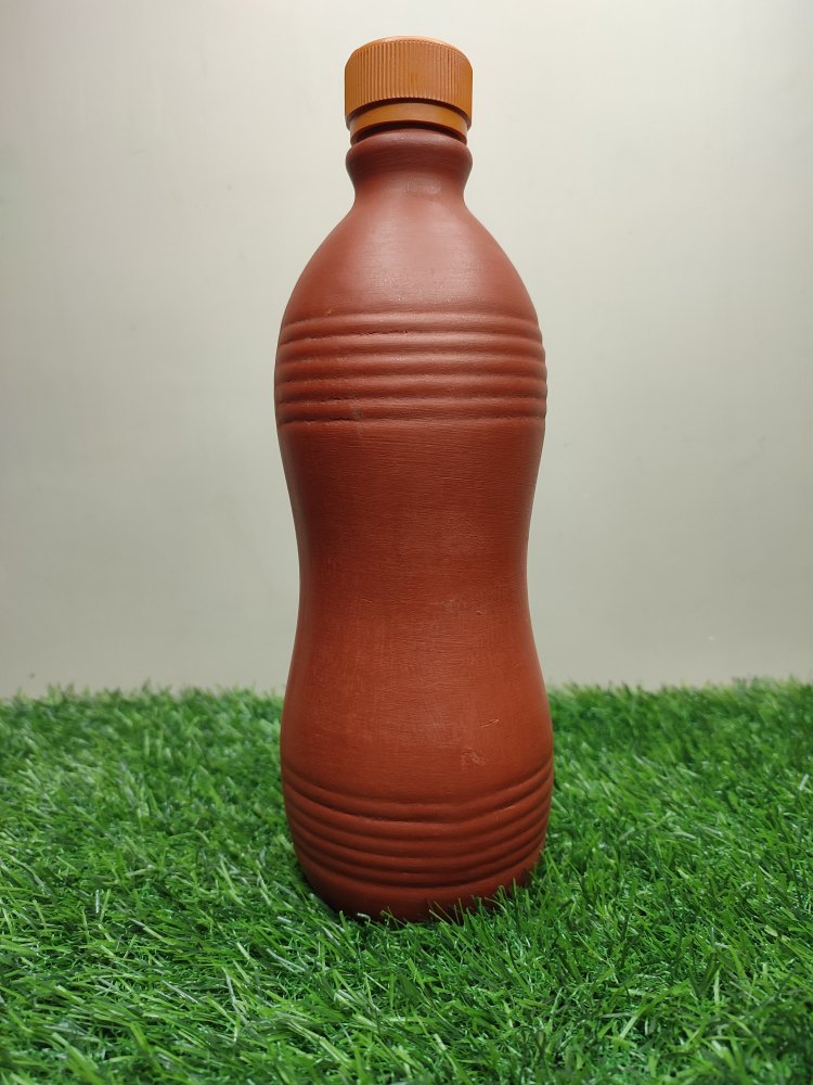 Brown Terracotta Water Bottle, Capacity: 900ml