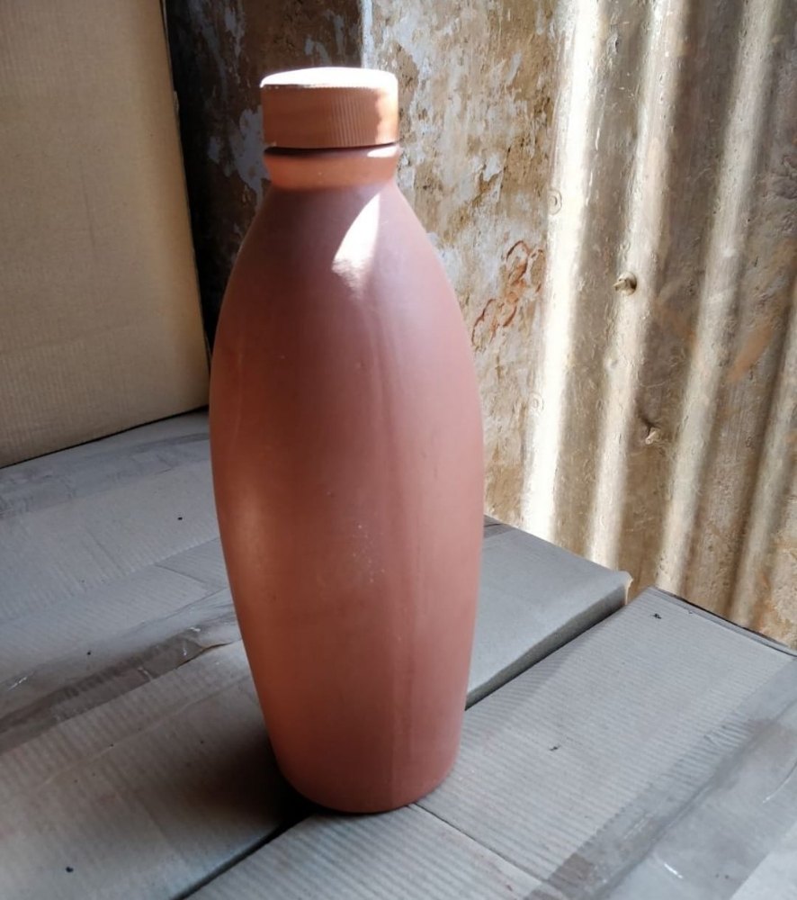 1 Litre Red Terracotta Water Bottle