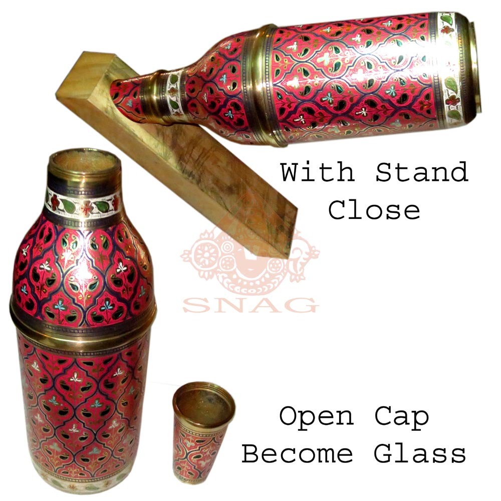 Brass _Beer Bottle With Stand