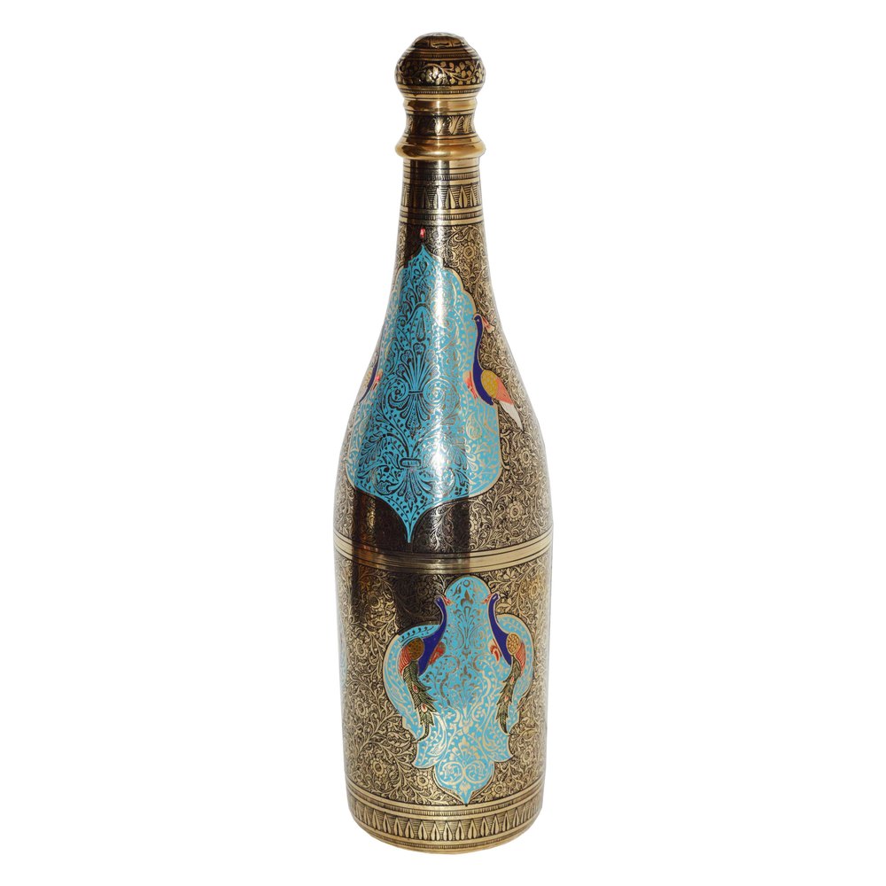 Shrinath Art Gallery Brass Wine Bottle