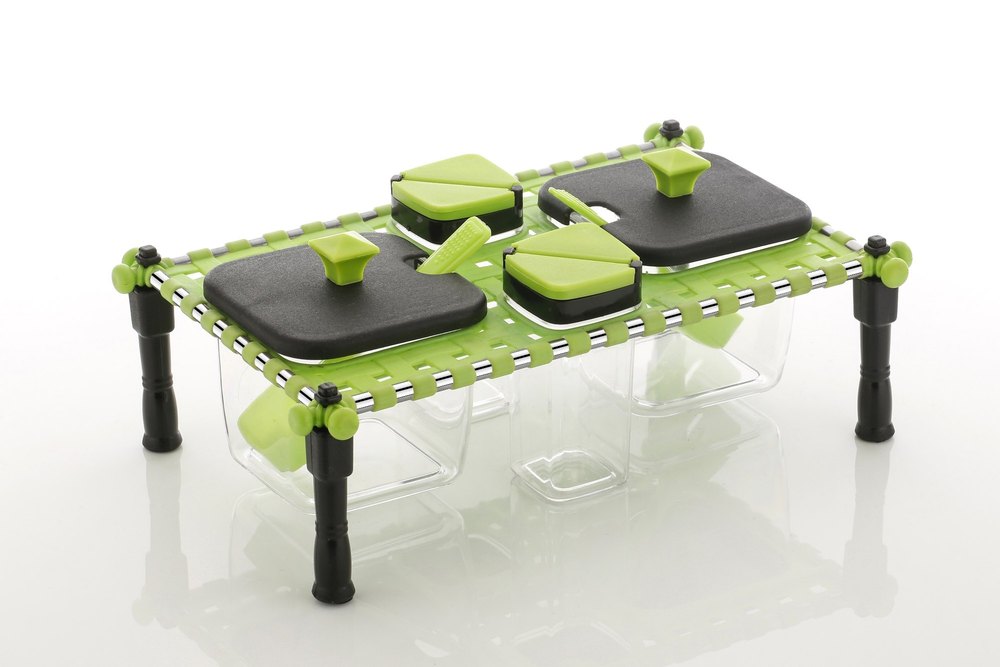 Shree Ganesh Pickle Jar Set With Stand, Capacity: 110 ml and 300 ml