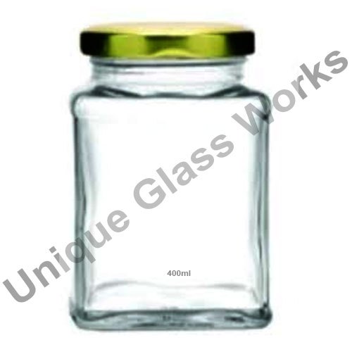 Steel Screw Cap 400 ml ITC Square Glass Jars