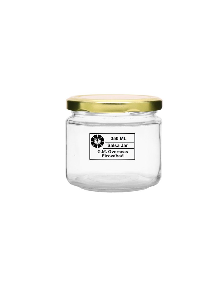 Metal Twist 350Gms Salsa & Candy Empty Glass Jar, 300ml