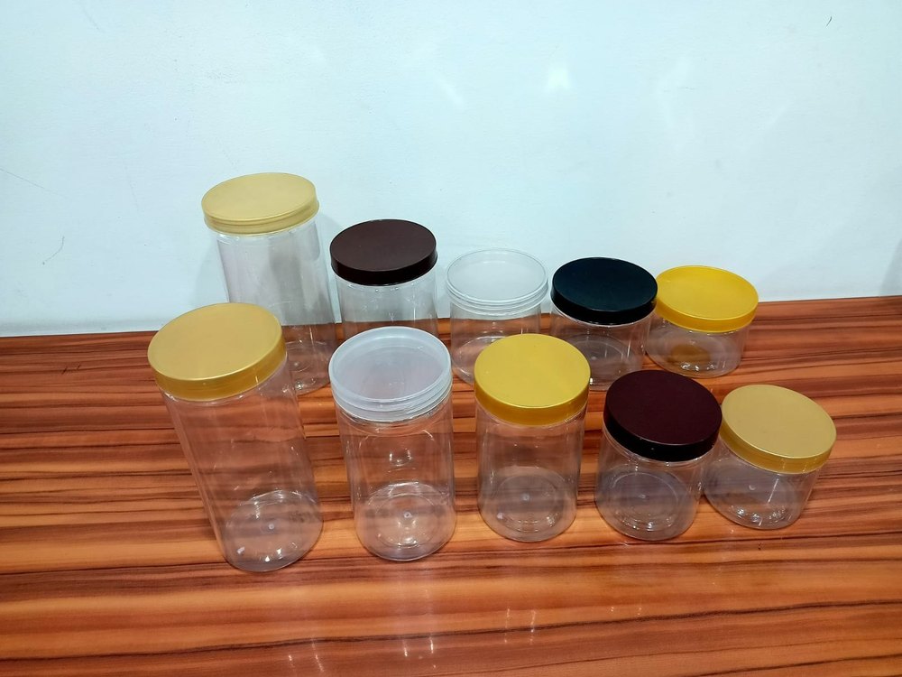 Transparent PET Cookies Packing Jar, Packaging Type: Standard, Size/Dimension: 83 MM In 550 ML, 900 ML