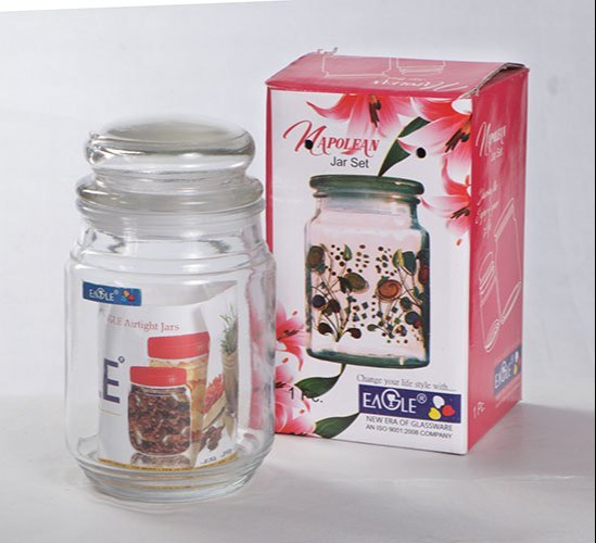 Glsss Transparent Biscuits Jar, Size/Dimension: 750ml, Capacity: 750 Gm