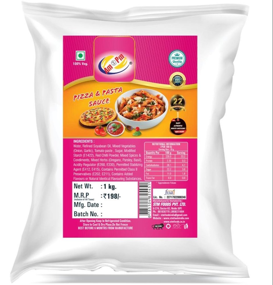 AM2PM Pizza Sauces, Packaging Type: Evoh Pouch, Packaging Size: 1 kg