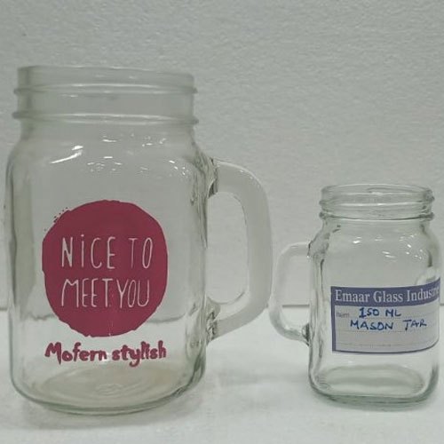 Emaar Glass Industries Glass Mason Jar, Capacity: 150 - 500 Ml