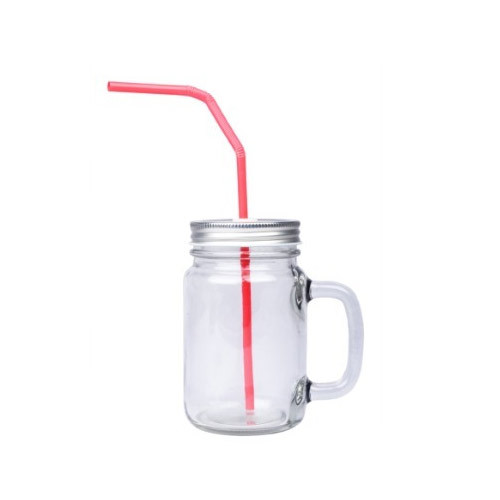 Clear Glass Mason Jar with Straw Sublimation Printable Blanks Hard Best Handle Preserve & Serve Food
