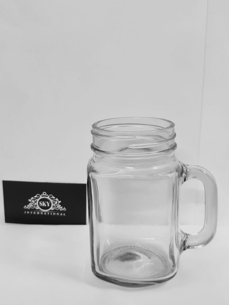 500 Ml Handle Mason Empty Glass Jar With 70mm Ro Lid