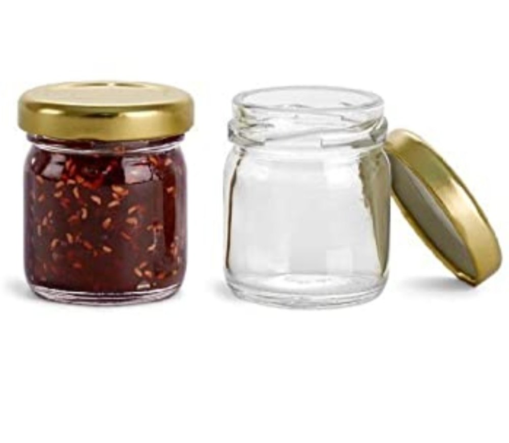 Transparent 40ml spice glass jar