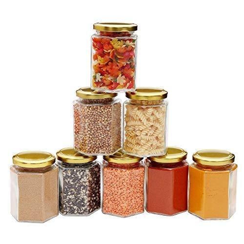 Transparent 200gm Glass Masala Jar, Units Per Pack: 1
