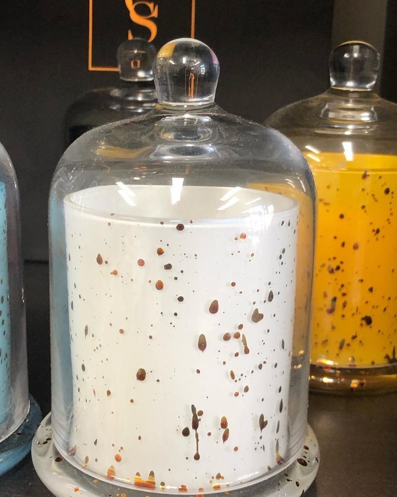 Glass Bell jar with Lid + Finished