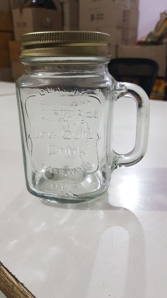 Transparent Glass Mason Jars, Units Per Pack: 24pcs, Capacity: 450ml
