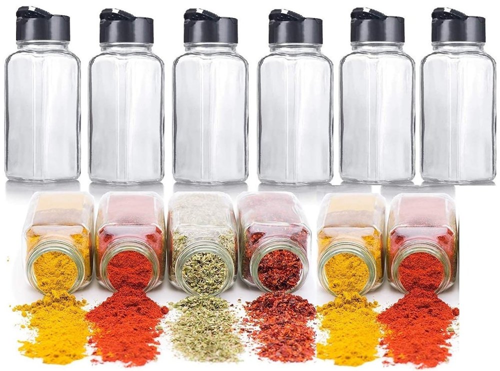 Transparent Spice Glass Jar, Units Per Pack: 1, Capacity: 110GM