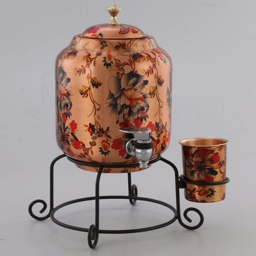 Copper Water Container, Capacity: 5 Ltr